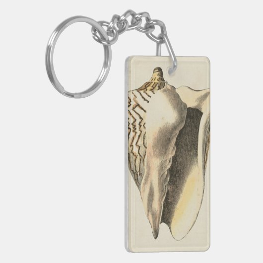 Sepia Conch Shell Sleutelhanger (Voorkant Links)