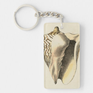 Sepia Conch Shell Sleutelhanger