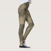 Sepia Country Girl Vist Camouflage Patroon Leggings (Rechts)