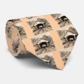 Sepia Covered Bridge Stropdas (Opgerold)