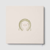 Sepia & Cream Gold Wedding Art Nouveau Gastenboek (Achterkant)