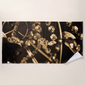 Sepia Crystal Chandelier Abstract Strandlaken (Voorkant)