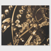 Sepia Crystal Chandelier Cadeaupapier (Vlak)