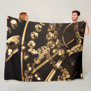 Sepia Crystal Chandelier Fleece Deken