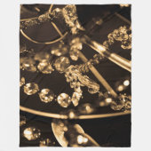 Sepia Crystal Chandelier Fleece Deken (Voorkant)