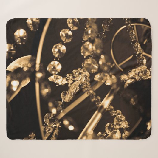 Sepia Crystal Chandelier Sherpa Deken (Voorkant (horizontaal))