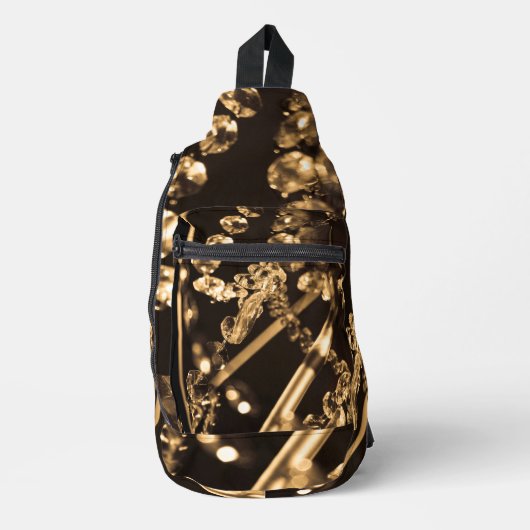 Sepia Crystal Chandelier Sling Bag (Voorkant)