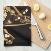 Sepia Crystal Chandelier Theedoek (Quarter Fold)