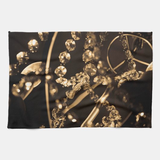 Sepia Crystal Chandelier Theedoek (Horizontaal)