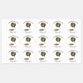 Sepia Custom Waterproof Golf Club Name Round Labels (Vel)