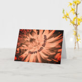 Sepia Dahlia Flower Personalized Birthday Kaart (Gele Bloem)