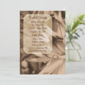 Sepia Dahlia Flower Vrijgezellenfeest Invite Kaart (Staand voorkant)