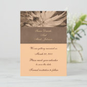 Sepia Dahlia Flower Wedding Save the Date Kaart (Staand voorkant)