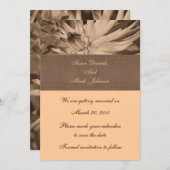Sepia Dahlia Flower Wedding Save the Date Kaart (Voorkant / Achterkant)