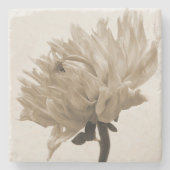 sepia dahlia stenen onderzetter (Voorkant)