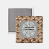 Sepia Daisy Flowers Photo Magnet (Voorkant / Achterkant)