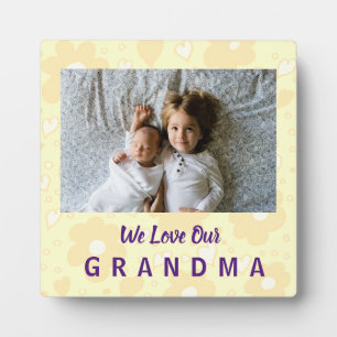 Sepia Daisy Love Grandma Fotoplaat