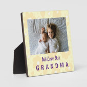 Sepia Daisy Love Grandma Fotoplaat (Voorkant)