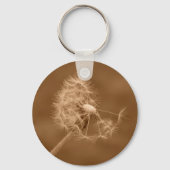Sepia Dandelion Sleutelhanger (Voorkant)