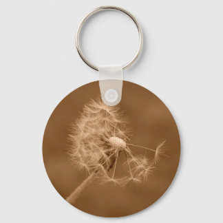 Sepia Dandelion Sleutelhanger