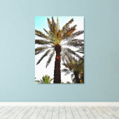 Sepia Date Tree Canvas Afdruk (Insitu (Houten vloer))