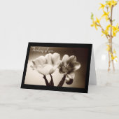 Sepia de Kaart van Customizeable van de Tulpen van (Gele Bloem)