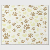  Sepia Dog schildert afdrukken en haren Cadeaupapier (Vlak)