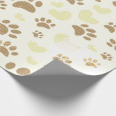  Sepia Dog schildert afdrukken en haren Cadeaupapier (Hoek)