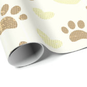  Sepia Dog schildert afdrukken en haren Cadeaupapier (Rol Hoek)