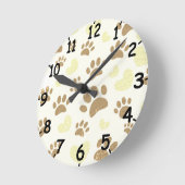  Sepia Dog schildert afdrukken en haren Ronde Klok (Hoek)