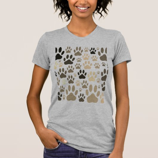 Sepia Dog schildert alle afdrukken over T-shirt (Voorkant)