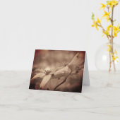  Sepia Dogwood Bloem Gepersonaliseerde Opmerking Kaart (Gele Bloem)