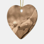 Sepia Dogwood Blossoms Flower Ornament (Links)