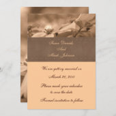 Sepia Dogwood Floral Wedding Save the Date Kaart (Voorkant / Achterkant)