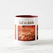 Sepia Dogwood Flower Tweekleurige Koffiemok (Center)