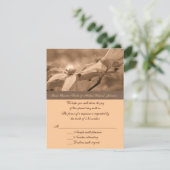 Sepia Dogwood Weduwsreactie RSVP-kaart RSVP Kaartje (Staand voorkant)