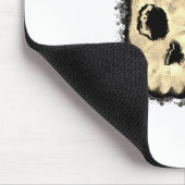 Sepia Dotted Halftone Skull Waterverf Muismat (Hoek)