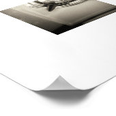 Sepia Easy Spindrier Dial Poster Afdruk (Hoek)