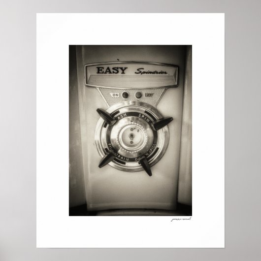 Sepia Easy Spindrier Dial Poster Afdruk (Voorkant)