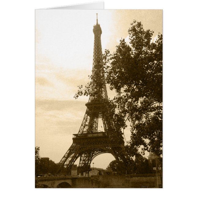 Sepia Eiffel Tower (Voorkant)