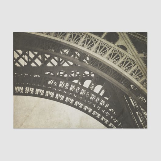  sepia Eiffel Tower Arch-ontkoppelpapier Tissuepapier (Voorkant)