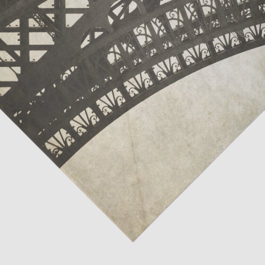  sepia Eiffel Tower Arch-ontkoppelpapier Tissuepapier (Detail)