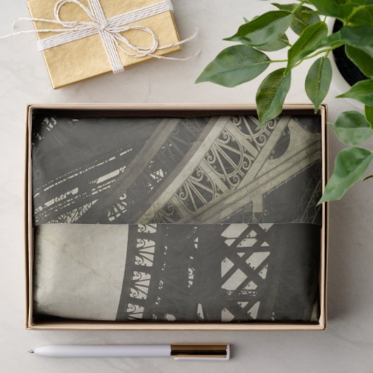  sepia Eiffel Tower Arch-ontkoppelpapier Tissuepapier (Geschenk)