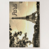 Sepia Eiffel Tower Paris Europe Foto Legpuzzel (Verticaal)