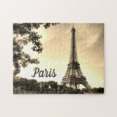 Sepia Eiffel Tower Paris Europe Foto Legpuzzel (Horizontaal)