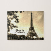 Sepia Eiffel Tower Paris Europe Foto Legpuzzel (Horizontaal)