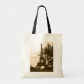 Sepia Eiffel Tower Tote Bag (Voorkant)