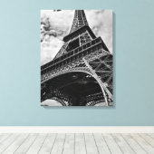 Sepia Eiffeltoren in Parijs Canvas Afdruk (Insitu (Houten vloer))