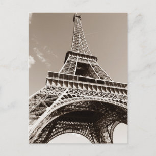 Sepia Eiffeltoren Liefde Romance Paris Europe Briefkaart