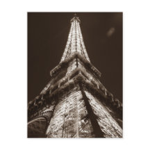 Sepia Eiffeltoren Romantische Nacht van Parijs Fra